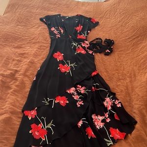 REFORMATION DRESS XS- wrap tie waist!